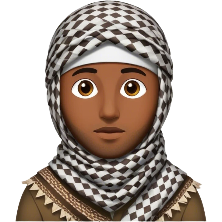 un homme porte une bavette Palestine emoji