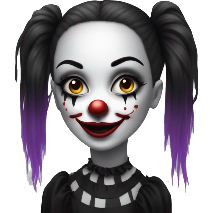 Goth girl clown emoji