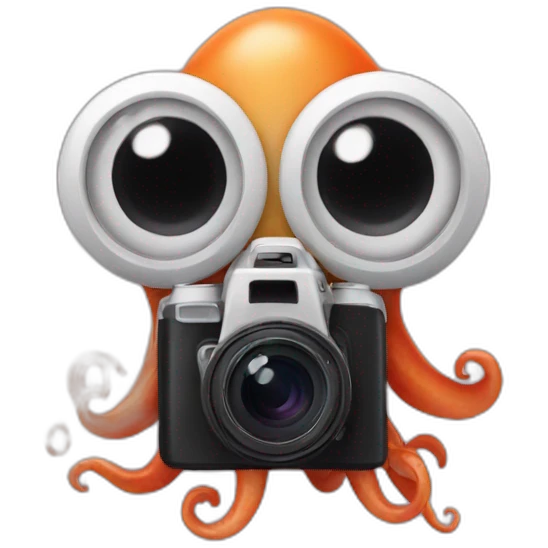 Squid with camera emoji