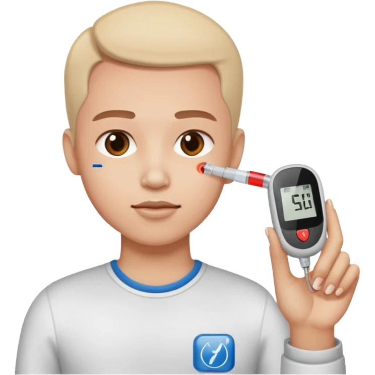 diabetes meter hand test finger blood emoji