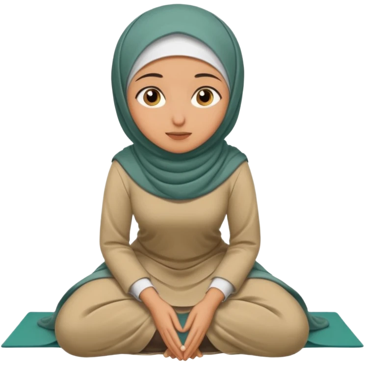 Islamic Woman Kneeling prostrated  emoji