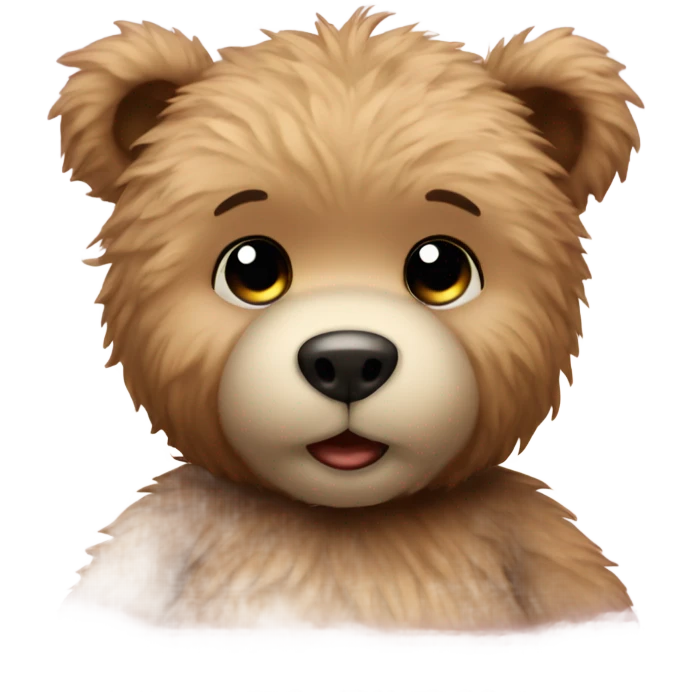 Cute Hairy Baby Teddy Bear emoji