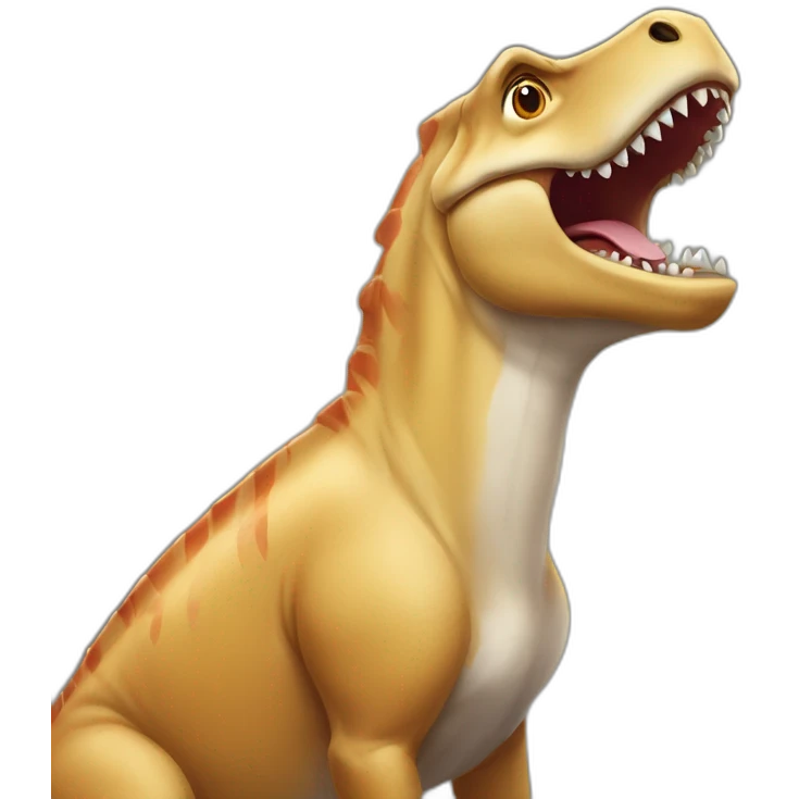 Dinosaure sur un chien emoji