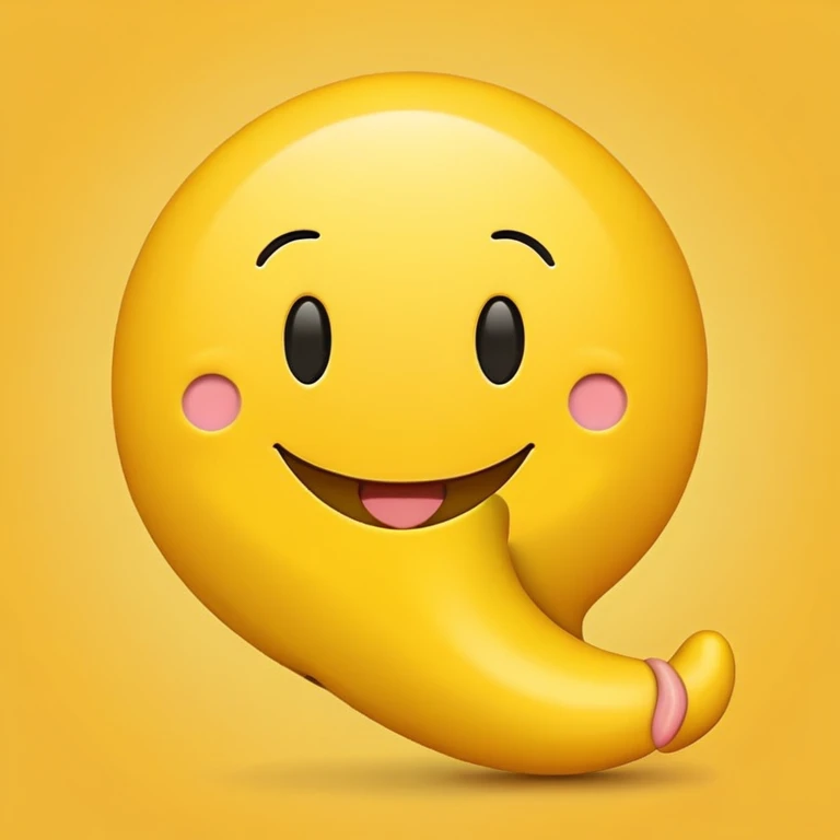 Smiley emoji with penis emoji
