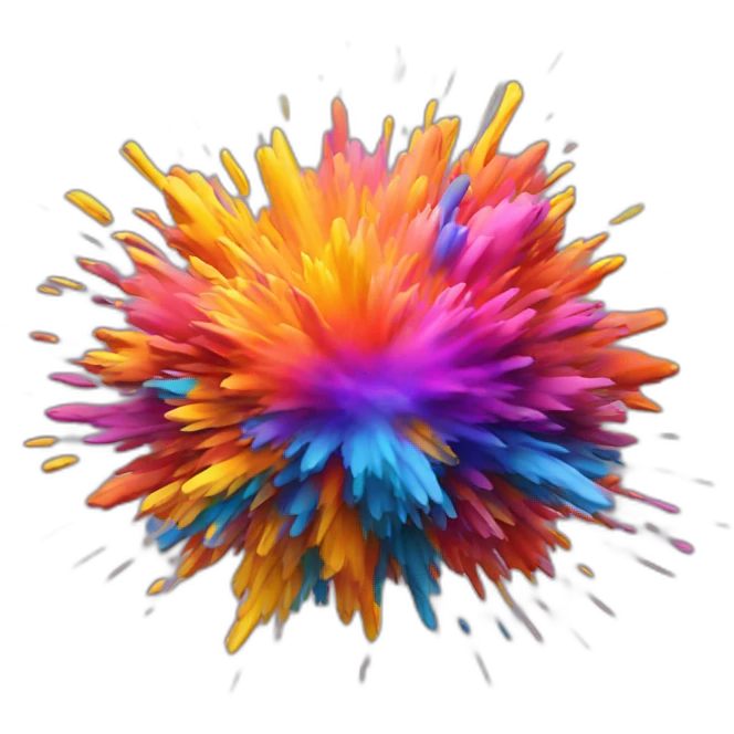 colorful explosion emoji