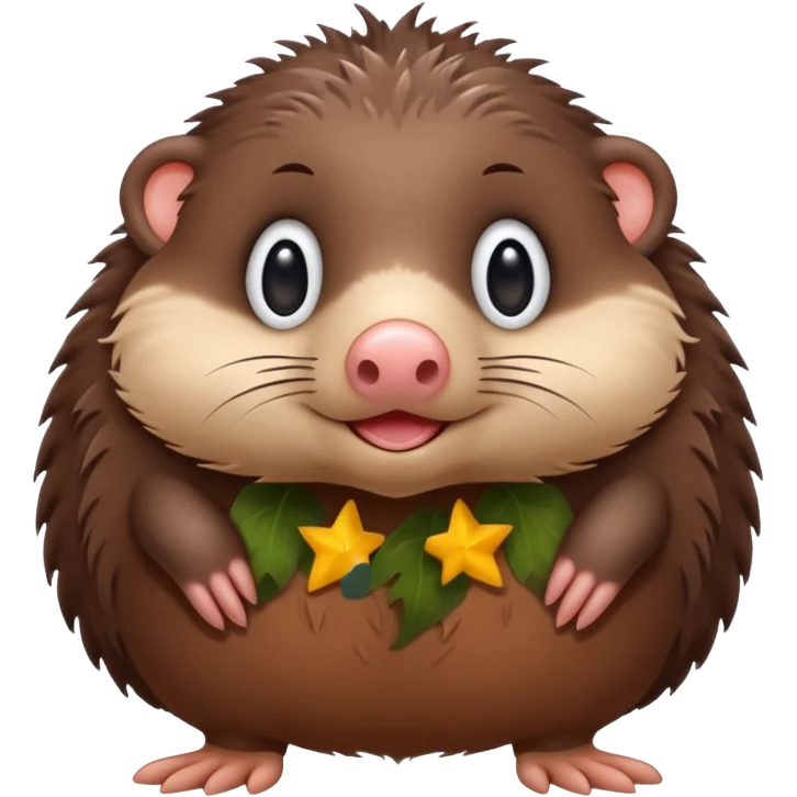 a sideways standing star nosed mole emoji