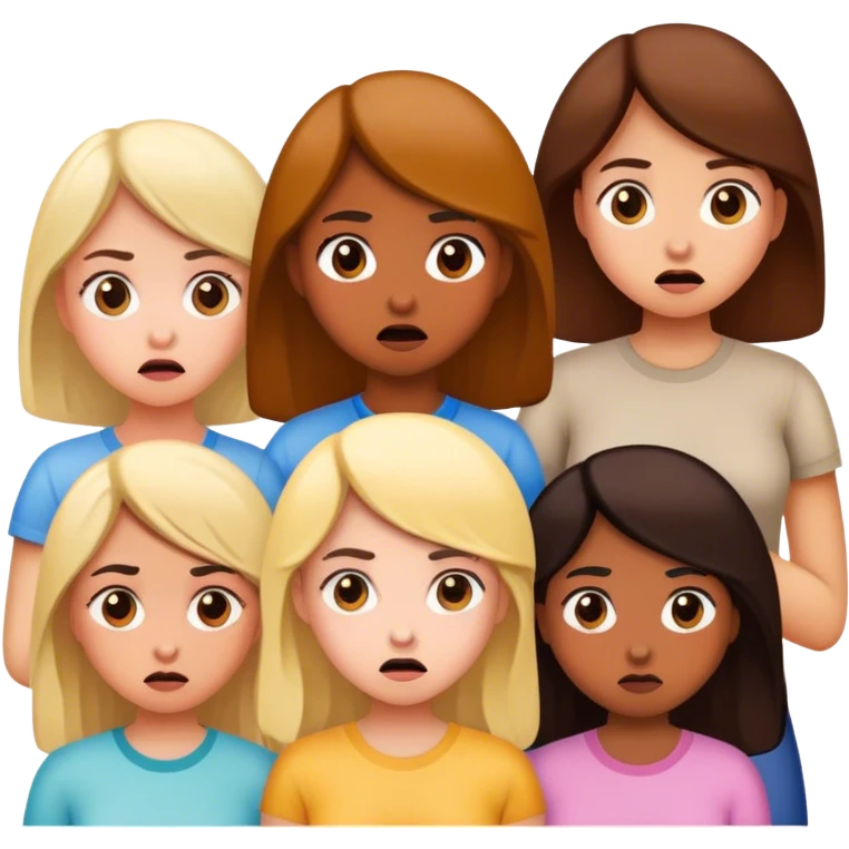 A lot of confused girls  emoji