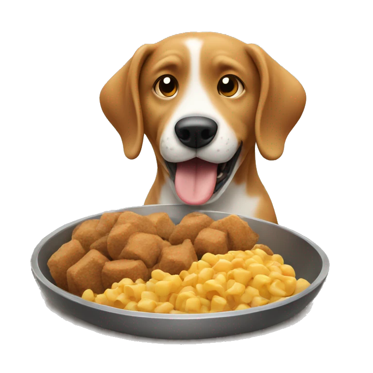 Dog eating food emoji