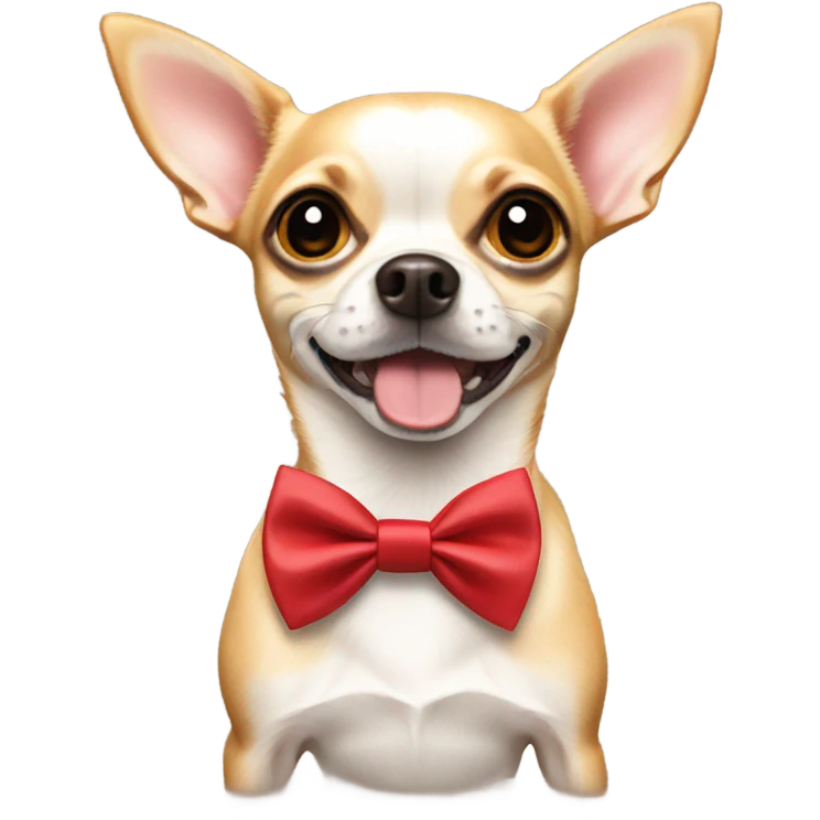 Chihuahua wearing bow tie  emoji