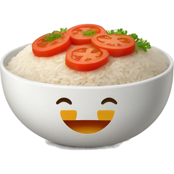 rice with tomato and surimi emoji