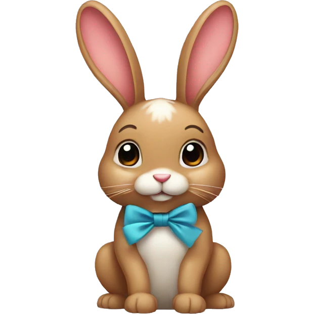 Bunny with bow emoji