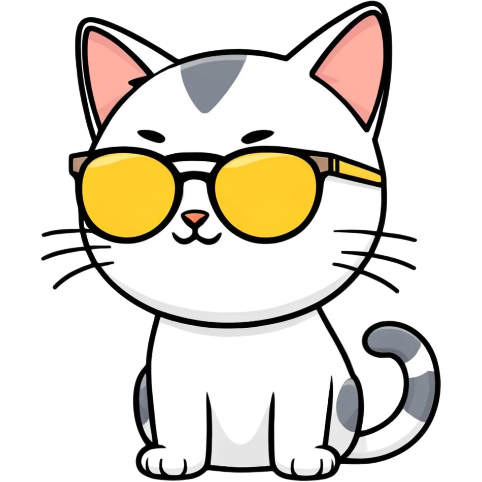 Cat with sunglasses emoji