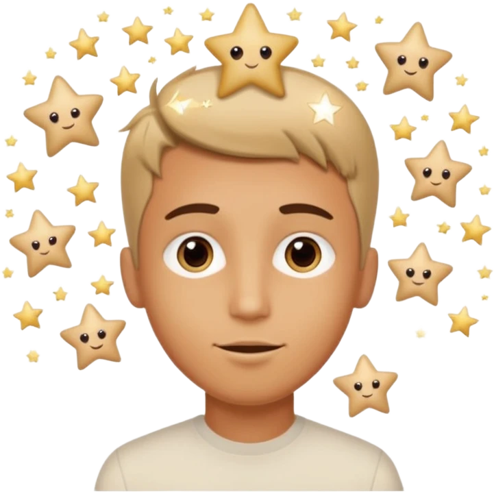Quiero un emoji con el rostro de Félix de straykid, pero con los ojos más rasgados y con corazones, estrellas y destellos de luces alrededor y que sobre su cabeza diga te amo Josefa con letras modernas emoji