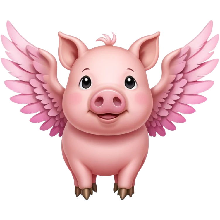 Un cerdo con alas emoji