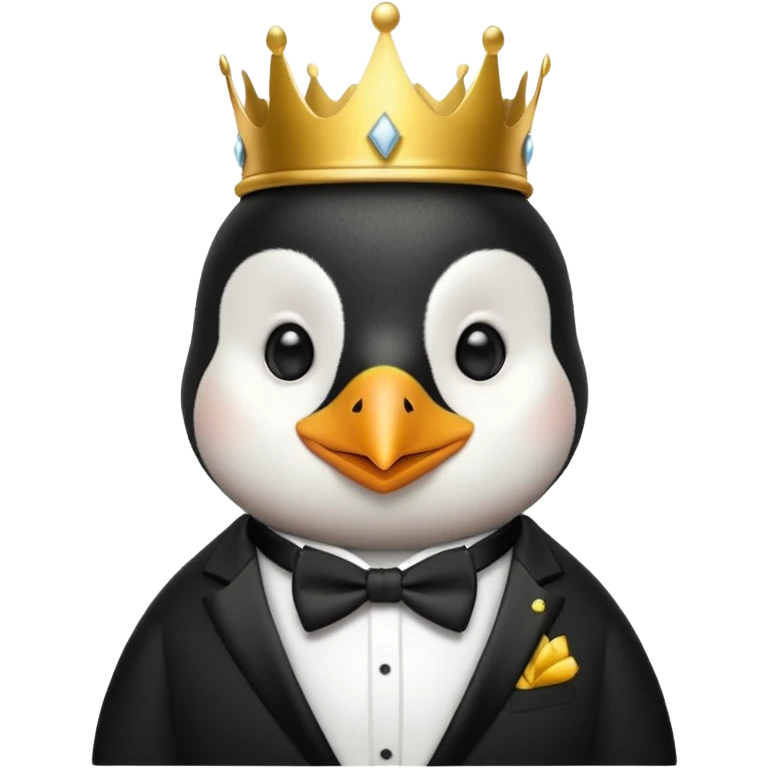 penguin with a crown emoji