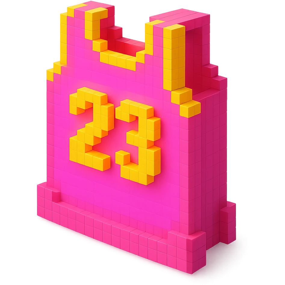 светящейся розовая баскетбольная майка с надписью "23", no background emoji