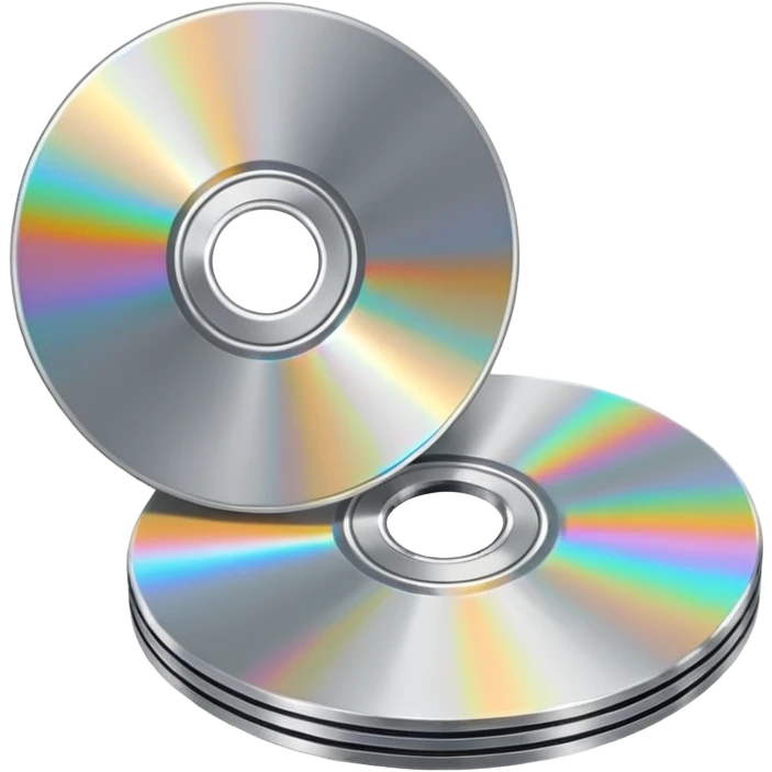 two metal computer disks emoji