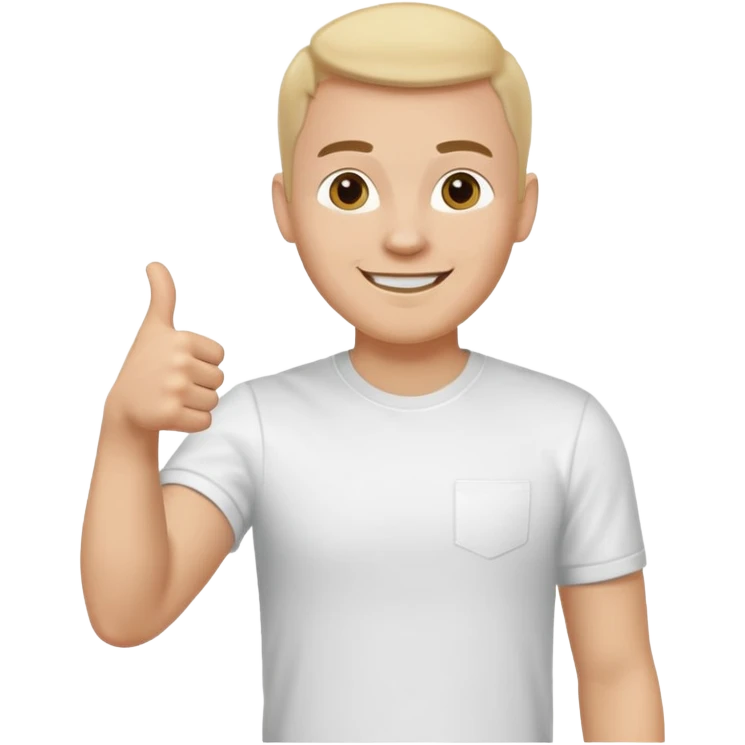 ligth man giving thumbs up full body emoji