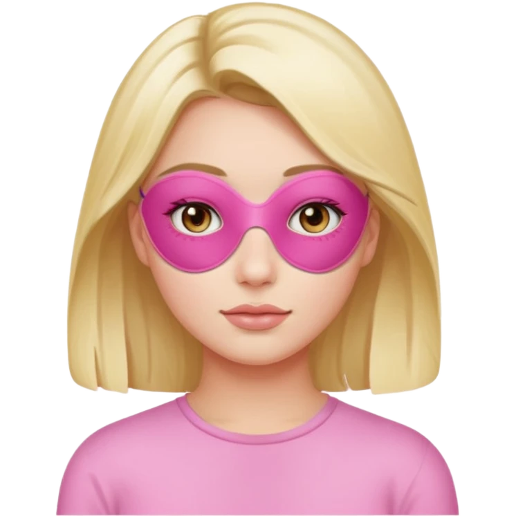 Girl with pink self care under eye patches emoji