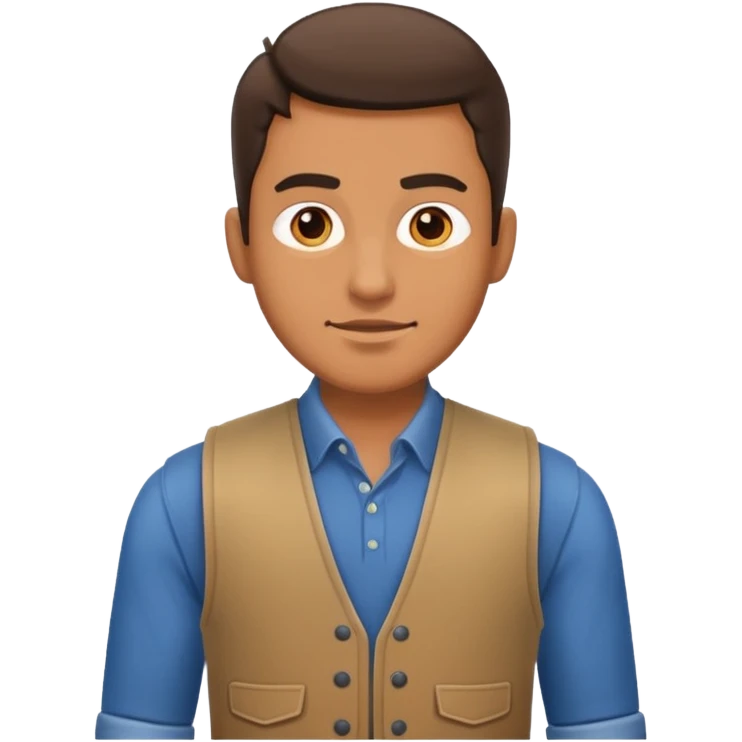 man in vest emoji