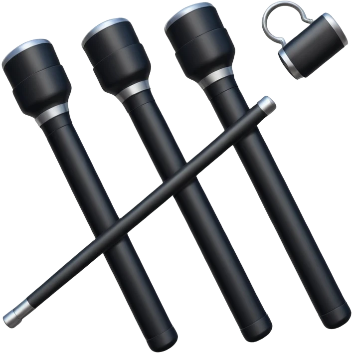 two police batons emoji