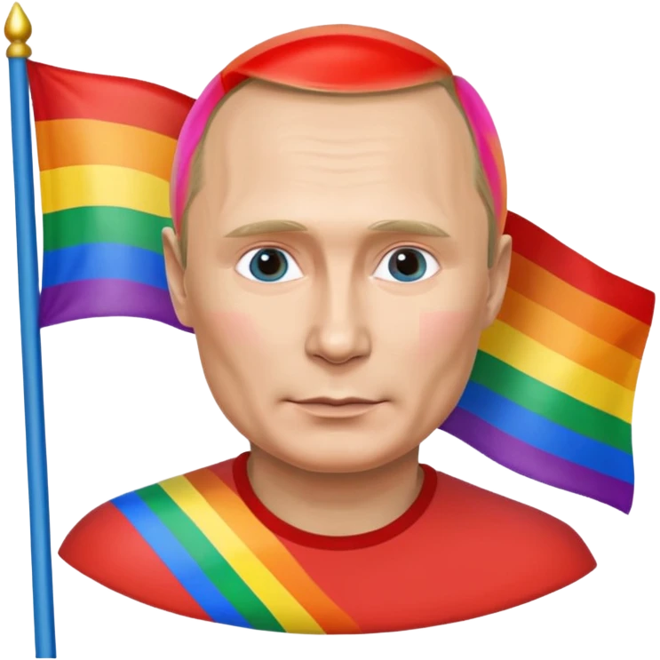 putin with pride flag emoji