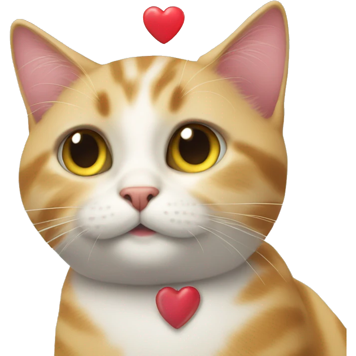 Cat with love heart emoji