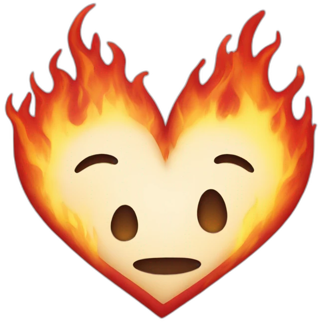 Heart in flames emoji