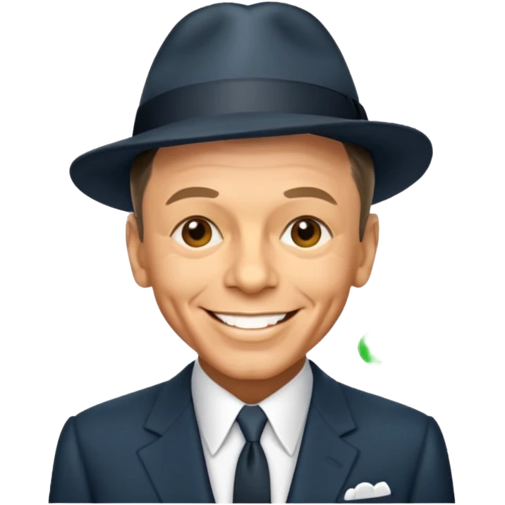 Frank sinatra emoji showing some data anlytics emoji