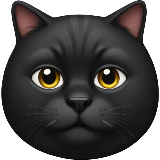 Black fat cat emoji