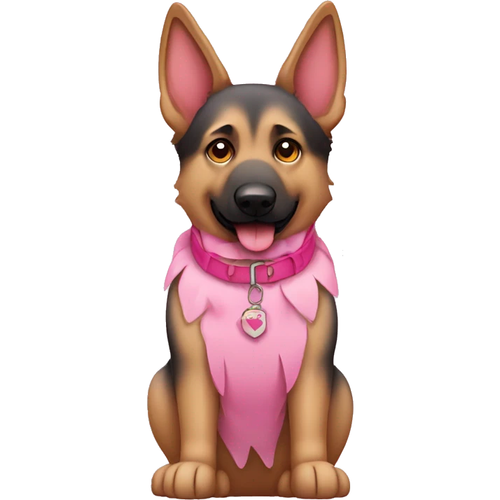 Pink German Shepard  emoji