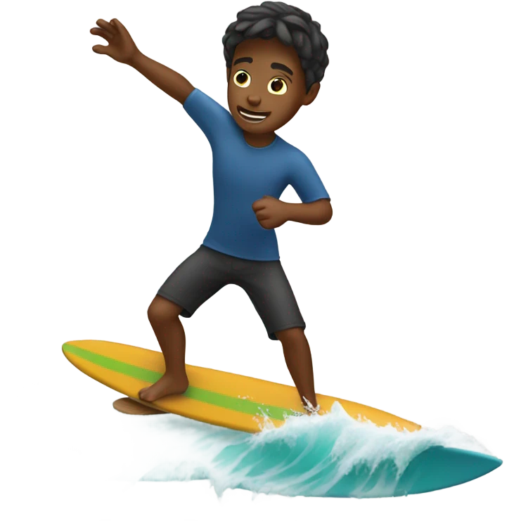 Boy surfing emoji