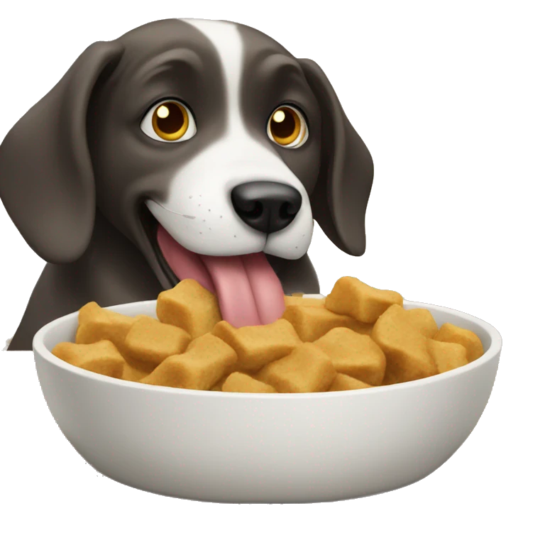 Dog eating food emoji