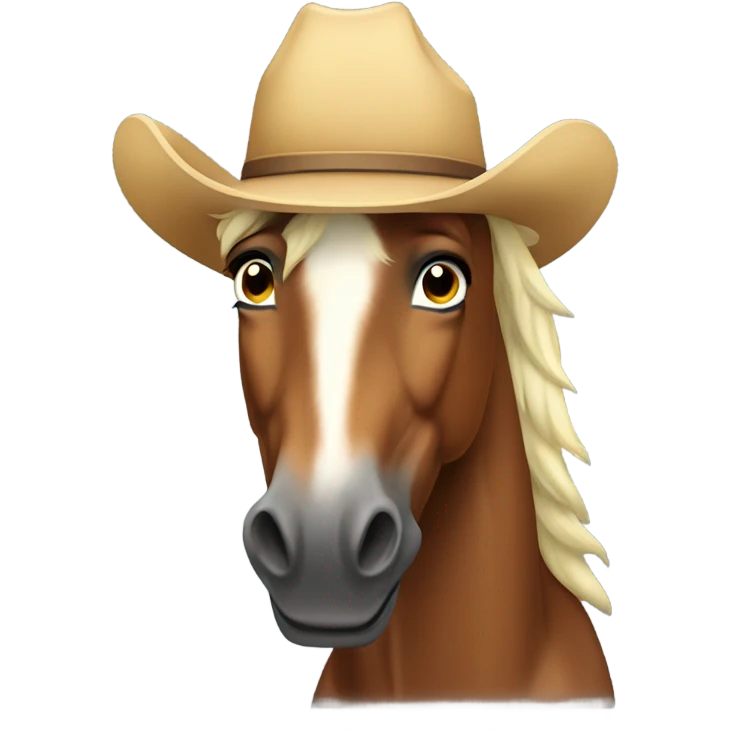Horse with cowboy hat emoji