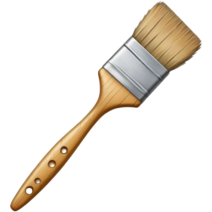 create an old art paintbrush with scretches on it emoji