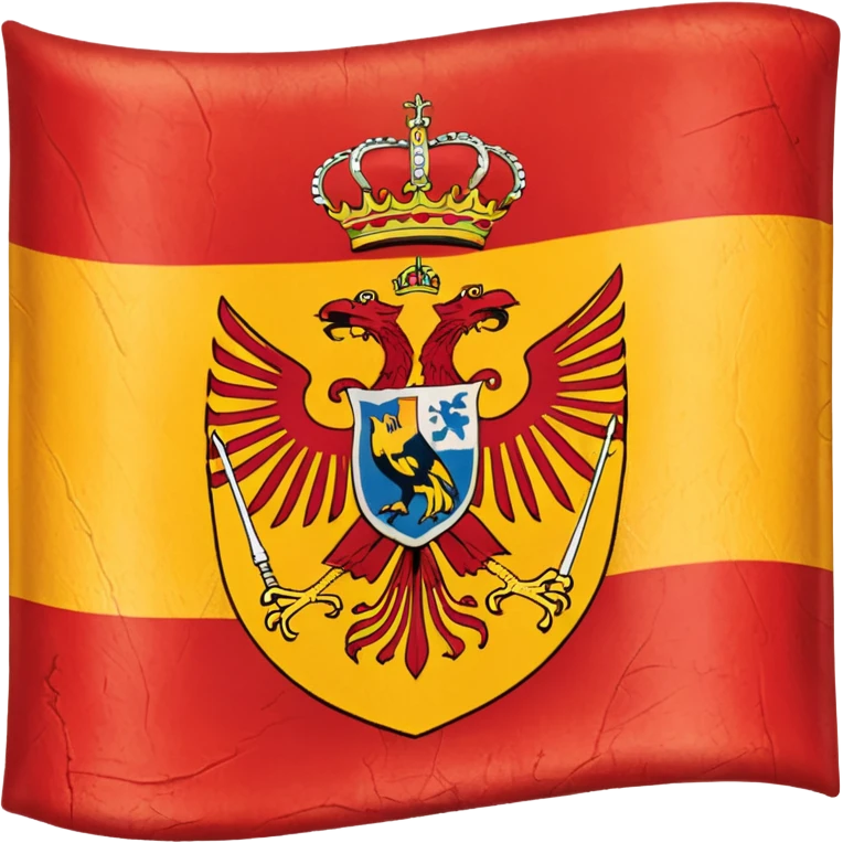 Bandera de españa con un águila en el escudo emoji