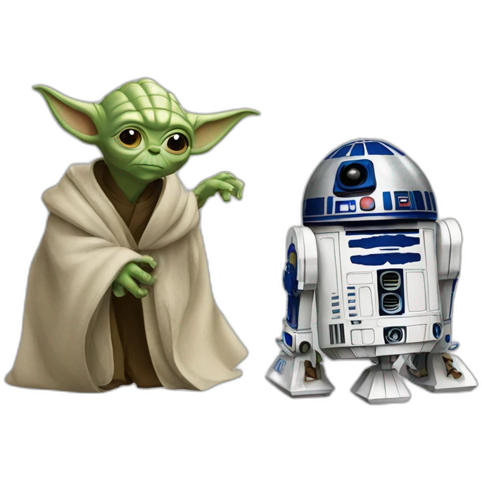 R2d2 with yoda  emoji