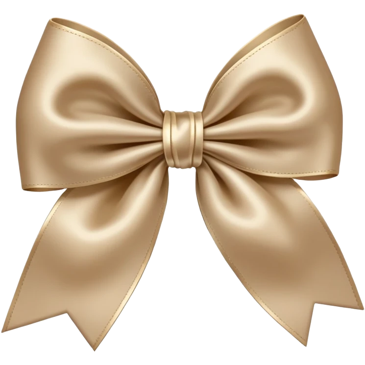 beige bow emoji