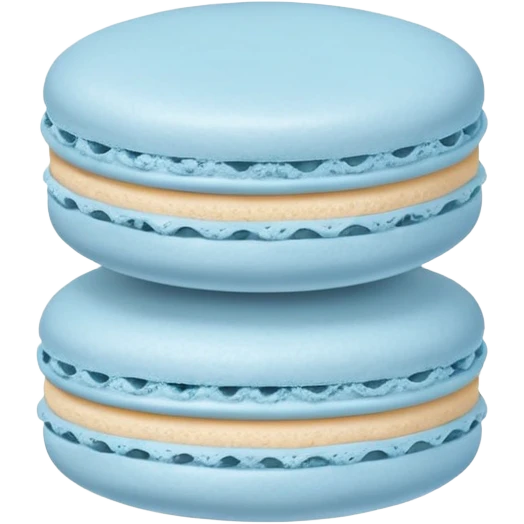 1 mini Light blue macaron emoji