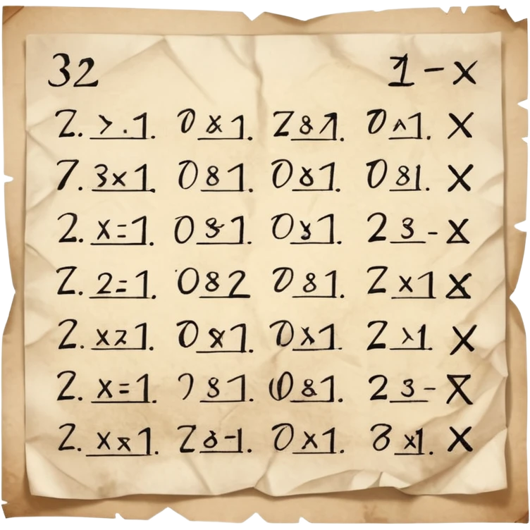 paper with mathematic equations note emoji