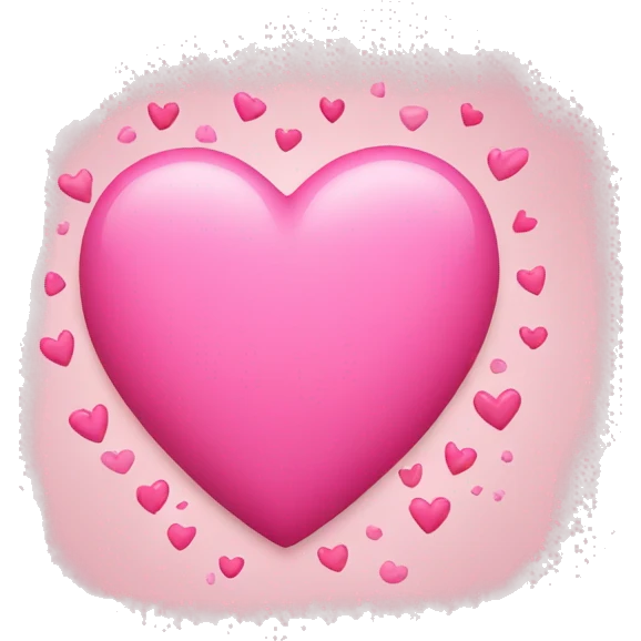 Pink heart with little pink hearts around  emoji