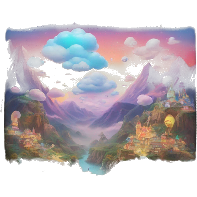 dreamland picture painting holographic in frame  emoji