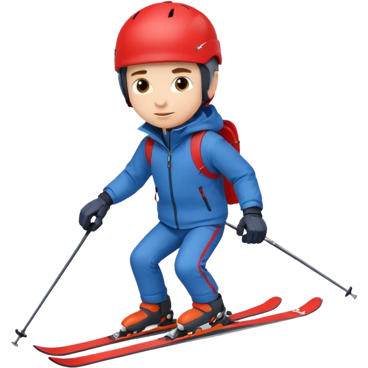 The boy is skiing  emoji