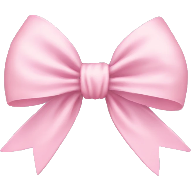 Pastel pink bow emoji