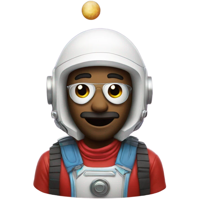 Coachella spaceman in Santa hat emoji