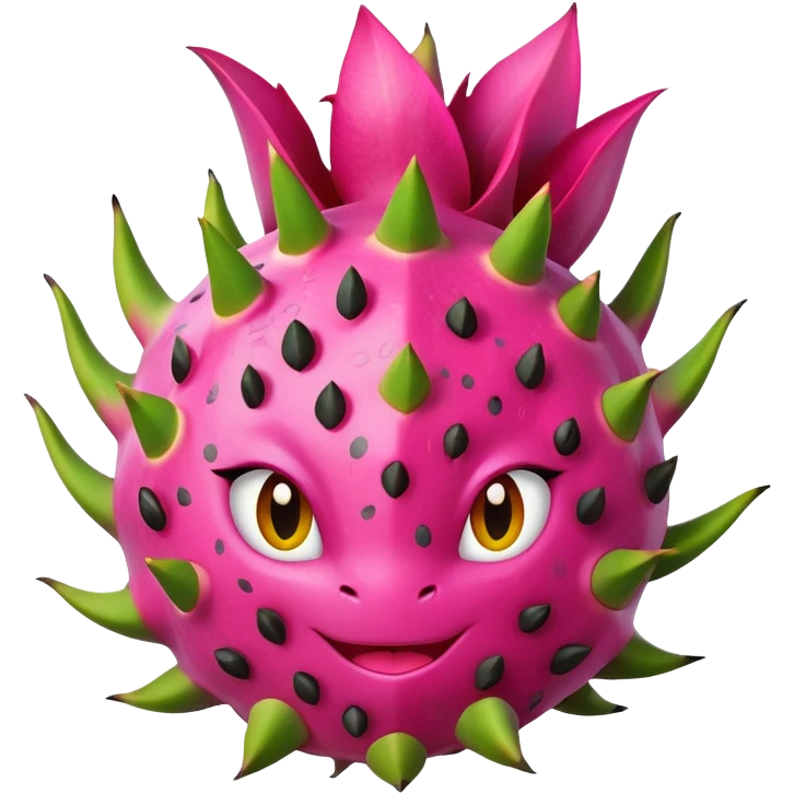 Dragon fruit emoji not spiny outside of dragonfruit  emoji