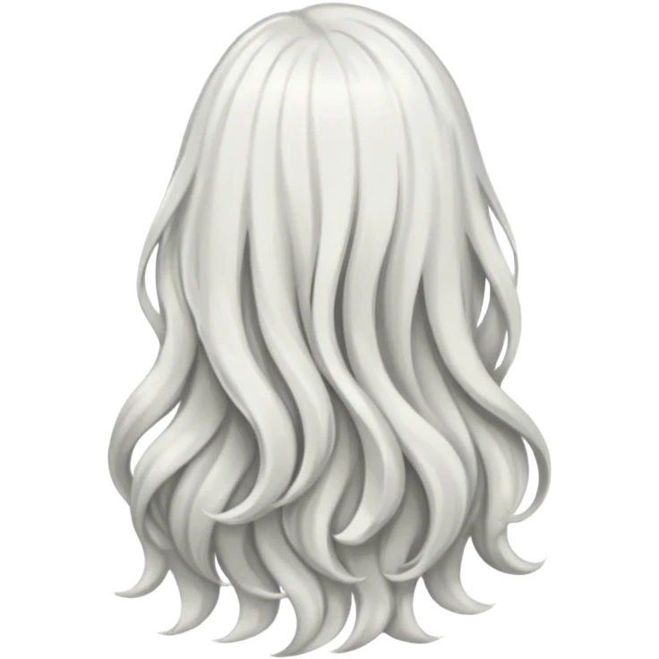 back view of white hair emoji