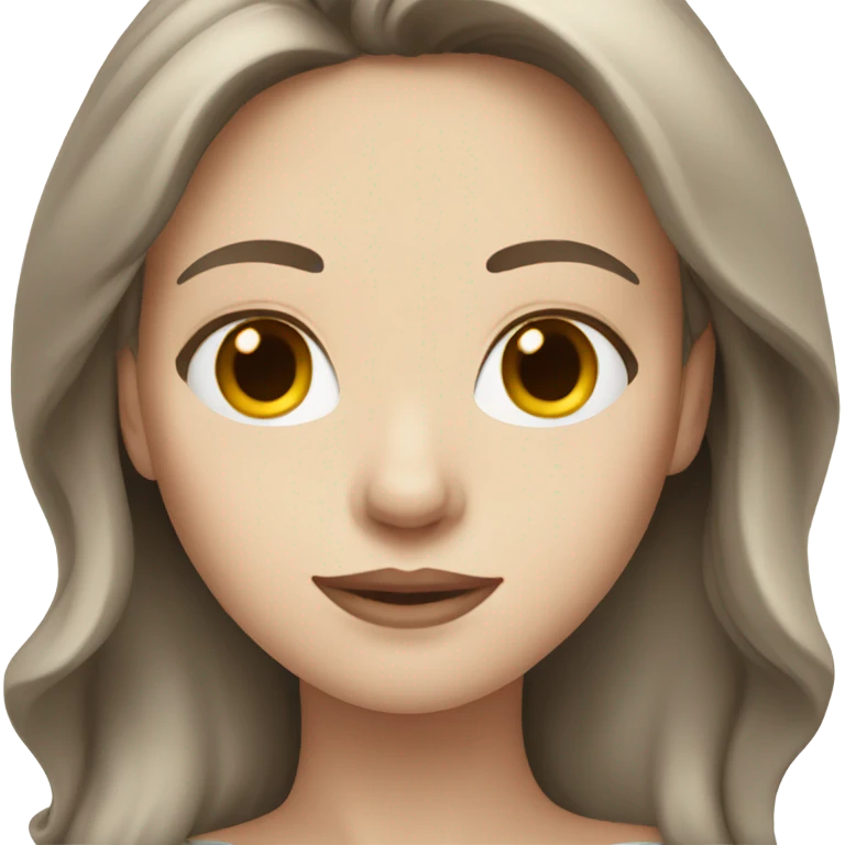 Woman with pale skin and brown hair  emoji