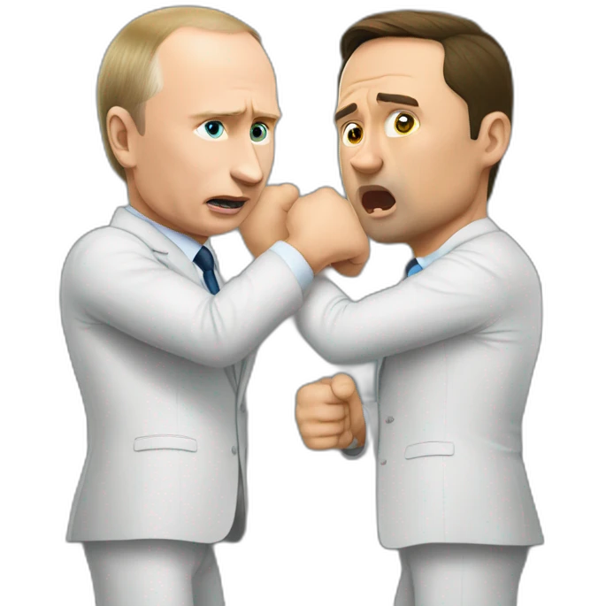 Putin fight with Zelensky emoji