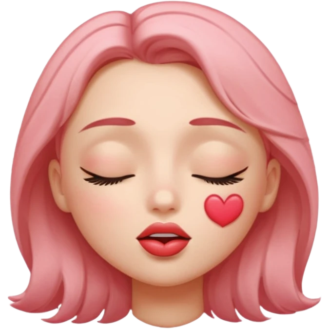 Kiss face emoji
